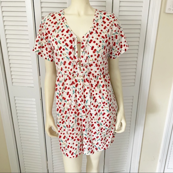 Vintage Pants - Vintage 90’s Cherry Print Romper Large